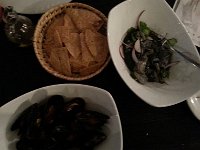 Ceviche Negro and Mussels with Chorizo